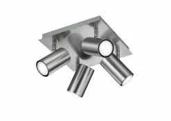 Trio Leuchten Strahler 4flg silberfarben