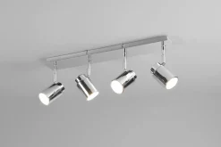 Trio Leuchten Strahler 4flg silberfarben