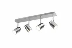 Trio Leuchten Strahler 4flg silberfarben
