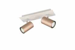 Trio Leuchten Strahler 2flg braun