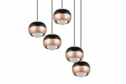 Trio SELECT LED-Pendelleuchte 5flg schwarz