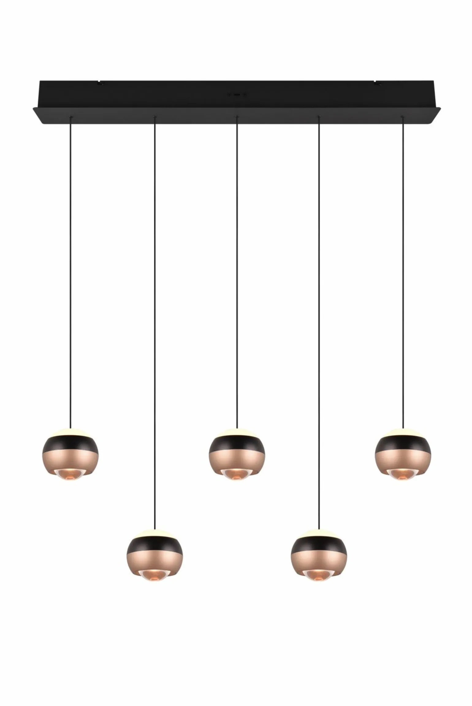 Trio SELECT LED-Pendelleuchte 5flg schwarz