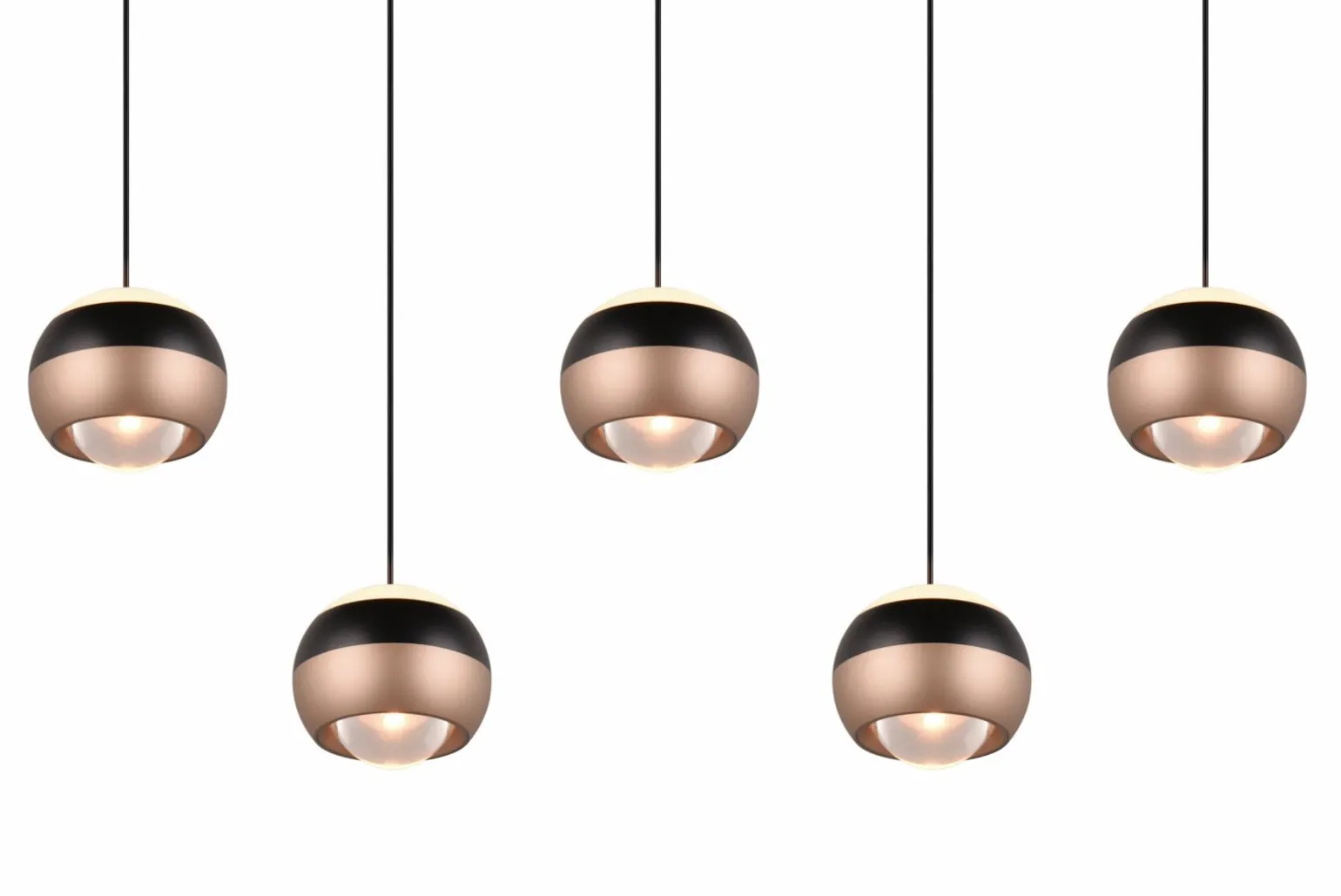 Trio SELECT LED-Pendelleuchte 5flg schwarz