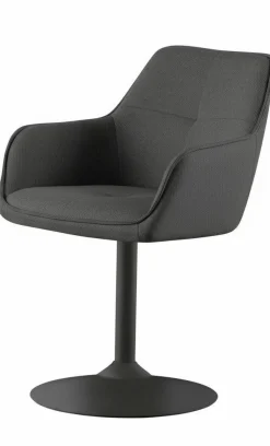 Trompetenfußstuhl drehbar schwarz