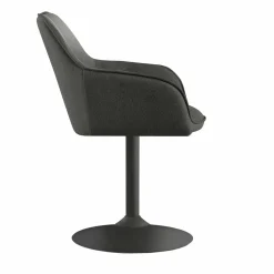 Trompetenfußstuhl drehbar schwarz