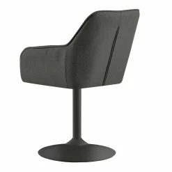 Trompetenfußstuhl drehbar schwarz