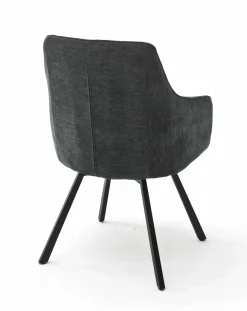 Vierfuß-Armlehnstuhl grau