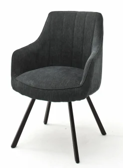 Vierfuß-Armlehnstuhl grau