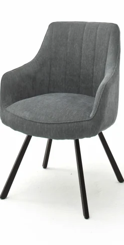 Vierfuß-Armlehnstuhl grau