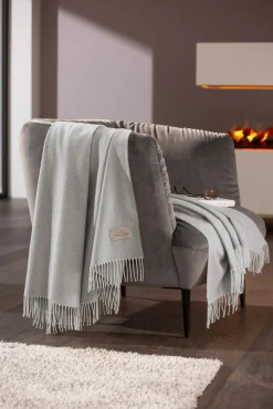 Villeroy & Boch Fransenplaid graublauschwarz