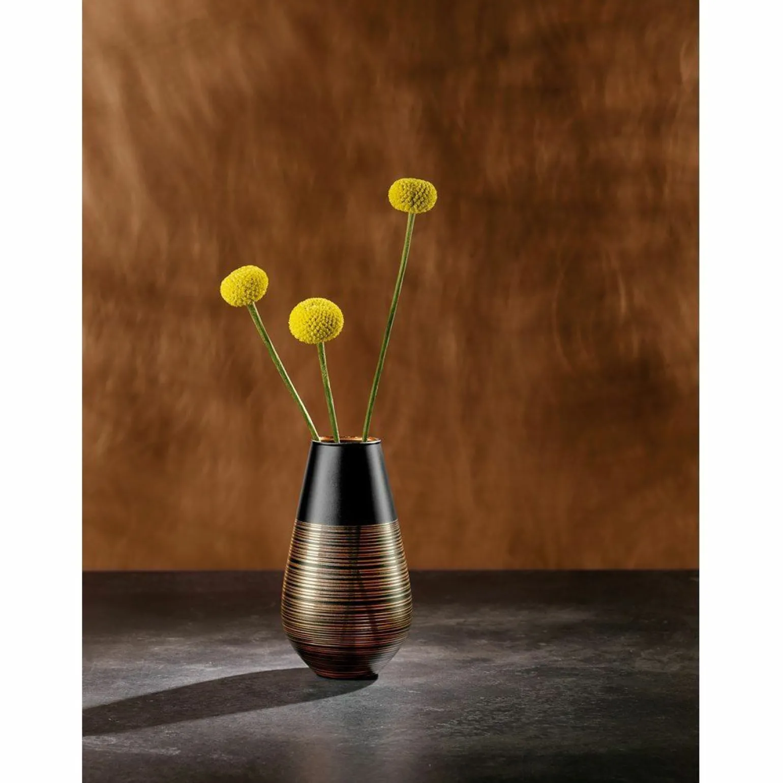 Villeroy & Boch Vase 18cm schwarz