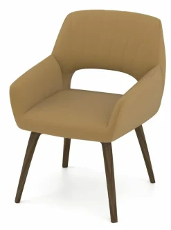 vito Armlehnenstuhl braungelborange