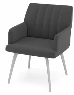 vito Armlehnenstuhl silberfarben