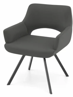 vito Armlehnenstuhl silberfarben