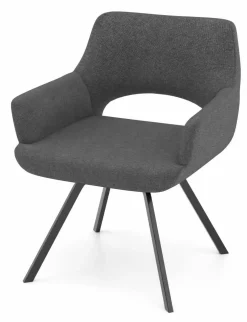 vito Armlehnenstuhl silberfarben