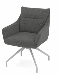 vito Armlehnpolsterstuhl grau