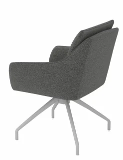 vito Armlehnpolsterstuhl grau