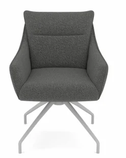 vito Armlehnpolsterstuhl grau