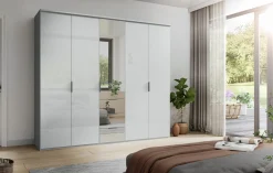 vito Drehtürenschrank grau