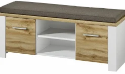 vito Garderobenbank weißbraun