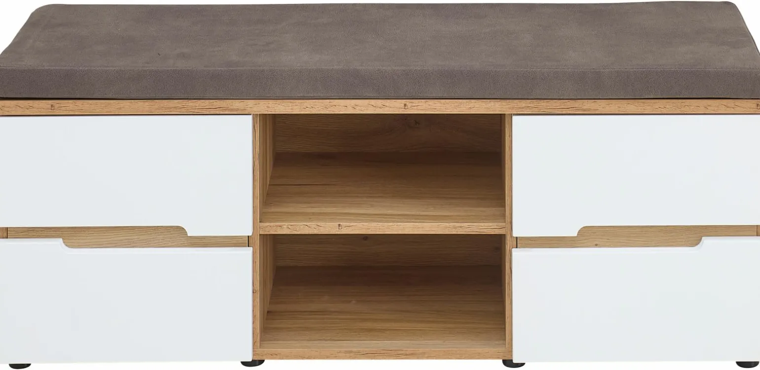 vito Garderobenbank weißbraun