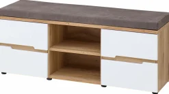 vito Garderobenbank weißbraun