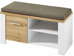 vito Garderobenbank weißbraun