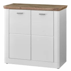 vito Kommode braunweißsilberfarbenschwarz