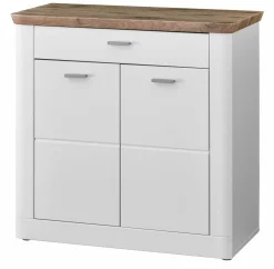 vito Kommode braunweißsilberfarbenschwarz