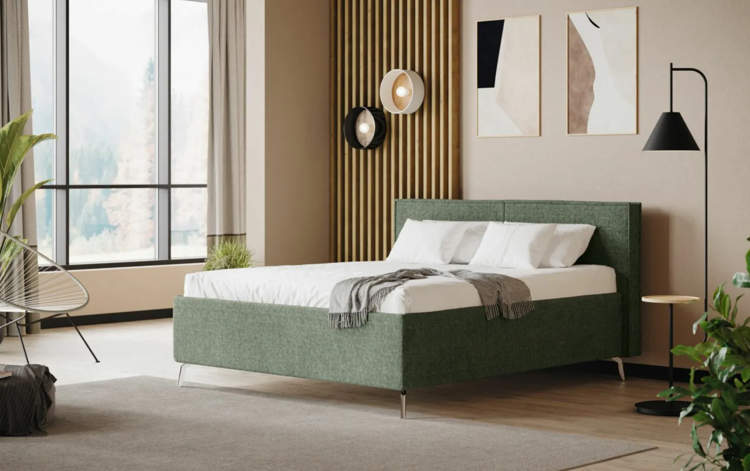 vito Polsterbett grüngrau