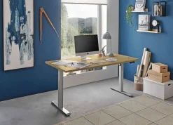 vito Schreibtisch elektronisch braungrau