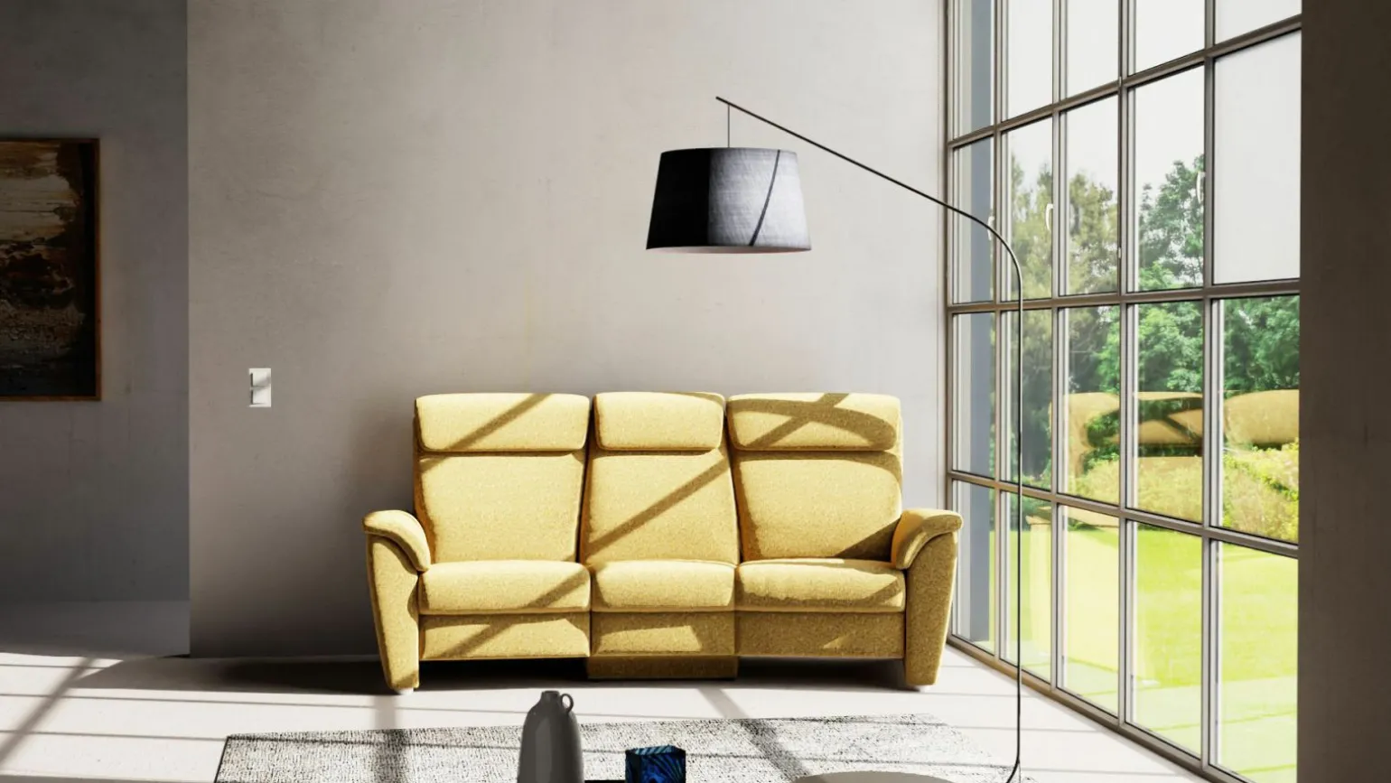 vito Trapezsofa gelb