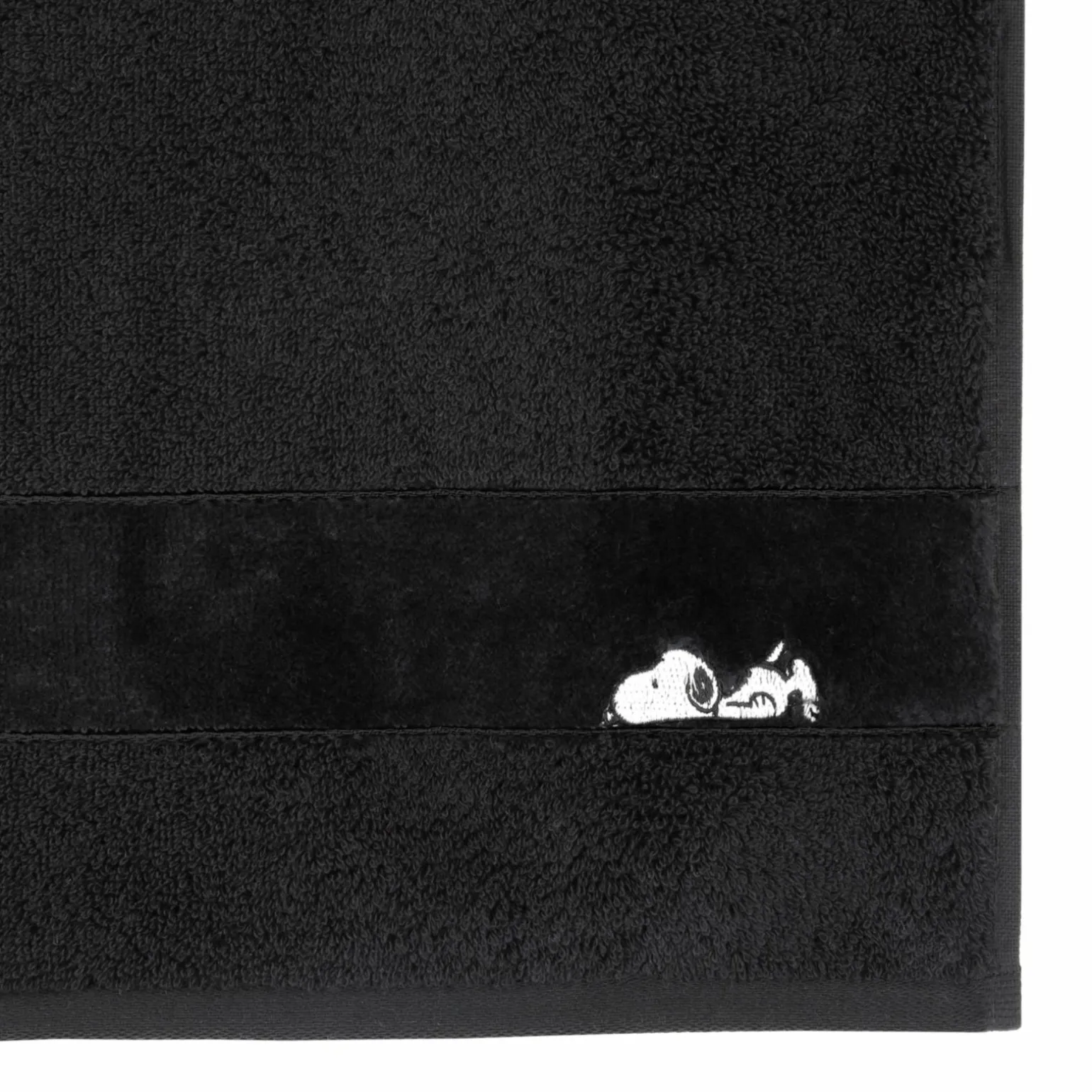 VOSSEN Duschtuch Sleepy Snoopy schwarz