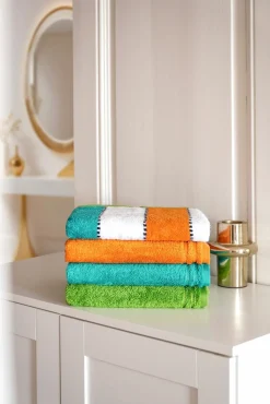 VOSSEN Gästetuch Colour Clash mehrfarbig