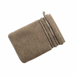 VOSSEN Waschhandschuh Cult de Luxe braun
