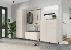 Wand- und Garderobenpaneel beige