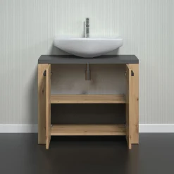 Waschbeckenunterschrank braun