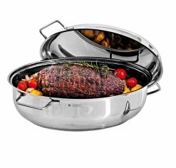 WMF Extrabräter mit Metalldeckel silberfarben