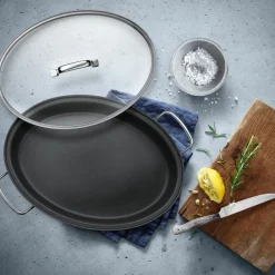 WMF Fischpfanne m. Deckel 26x38cm silberfarben