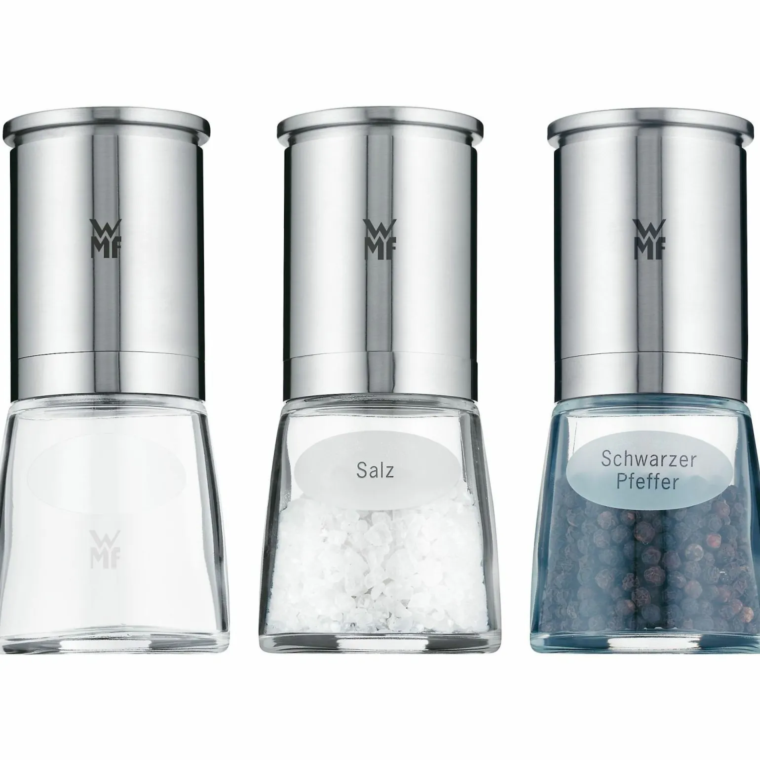 WMF Gewürzmühlenset 3tlg silberfarben