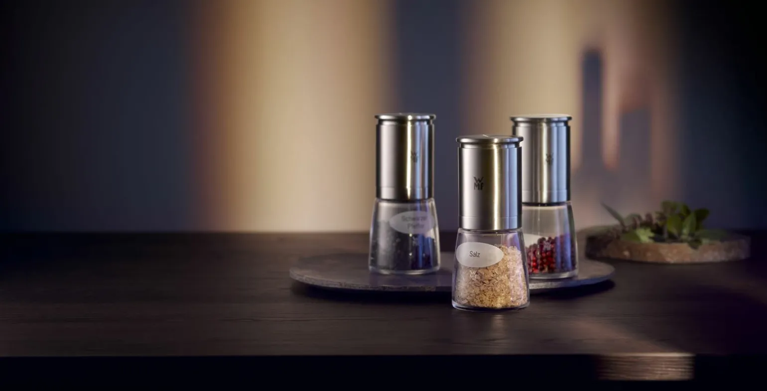 WMF Gewürzmühlenset 3tlg silberfarben