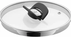 WMF Glasdeckel 20cm silberfarbenschwarztransparent