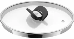 WMF Glasdeckel 24cm silberfarbenschwarztransparent