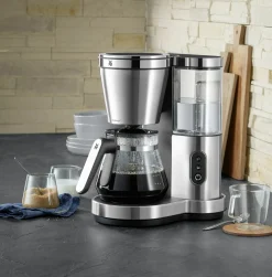 WMF Kaffeemaschine m. Glaskanne silberfarben