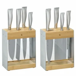 WMF Messerblock unbestückt silberfarbentransparentbraun