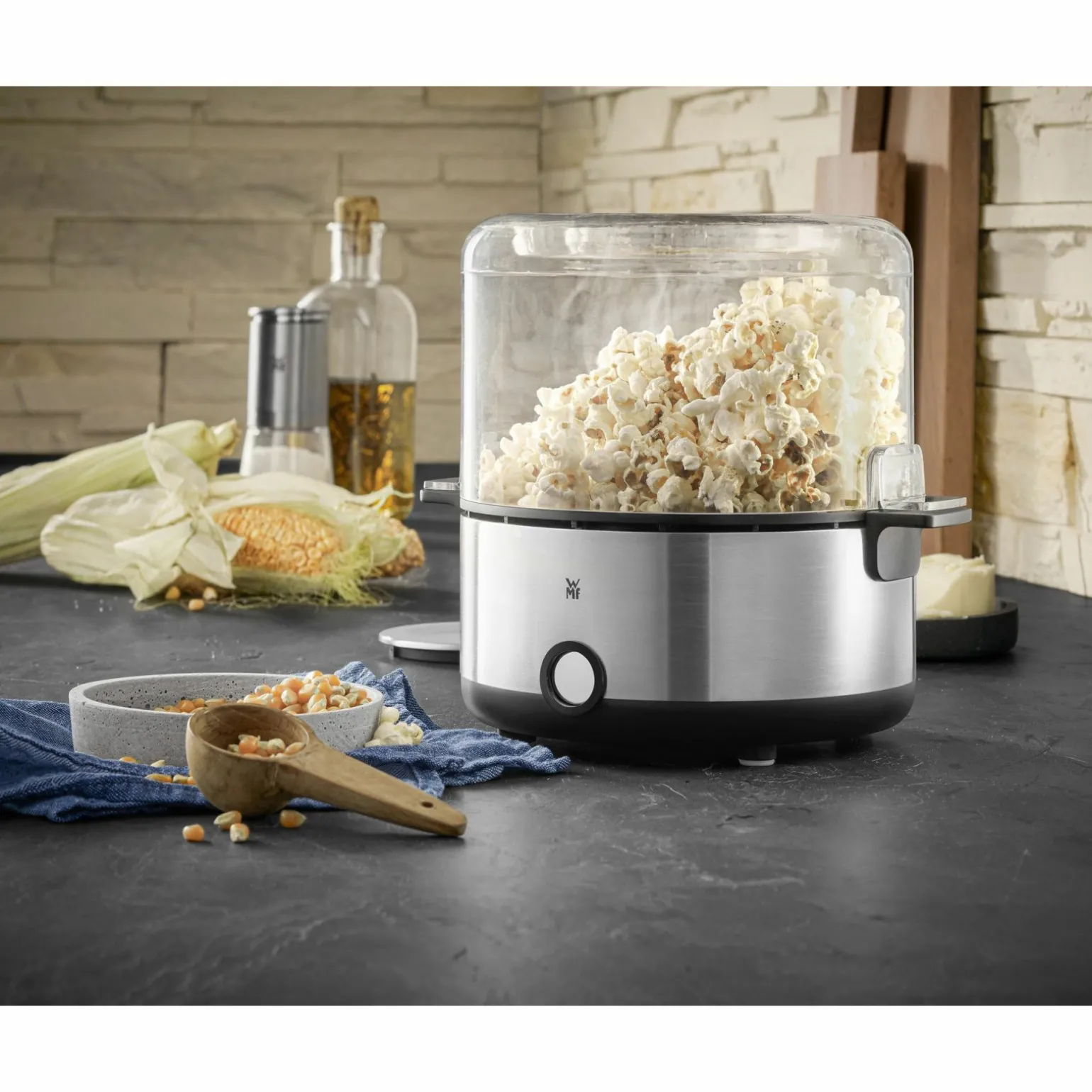 WMF Popcorn Maker silberfarben