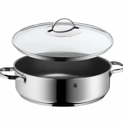 WMF Schmorpfanne m. Deckel 28cm silberfarben