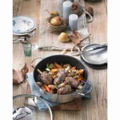 WMF Schmorpfanne m. Deckel 28cm silberfarben