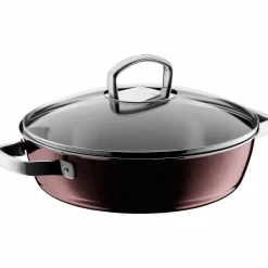 WMF Schmorpfanne m. Deckel 28cm rot