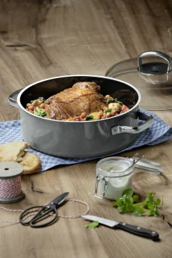 WMF Schmortopf mit Glasdeckel 28cm grau